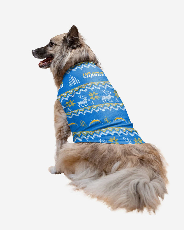 Los Angeles Chargers Dog Family Holiday Ugly Sweater FOCO XS - FOCO.com