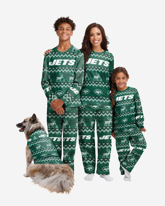 New York Jets Dog Family Holiday Ugly Sweater FOCO - FOCO.com