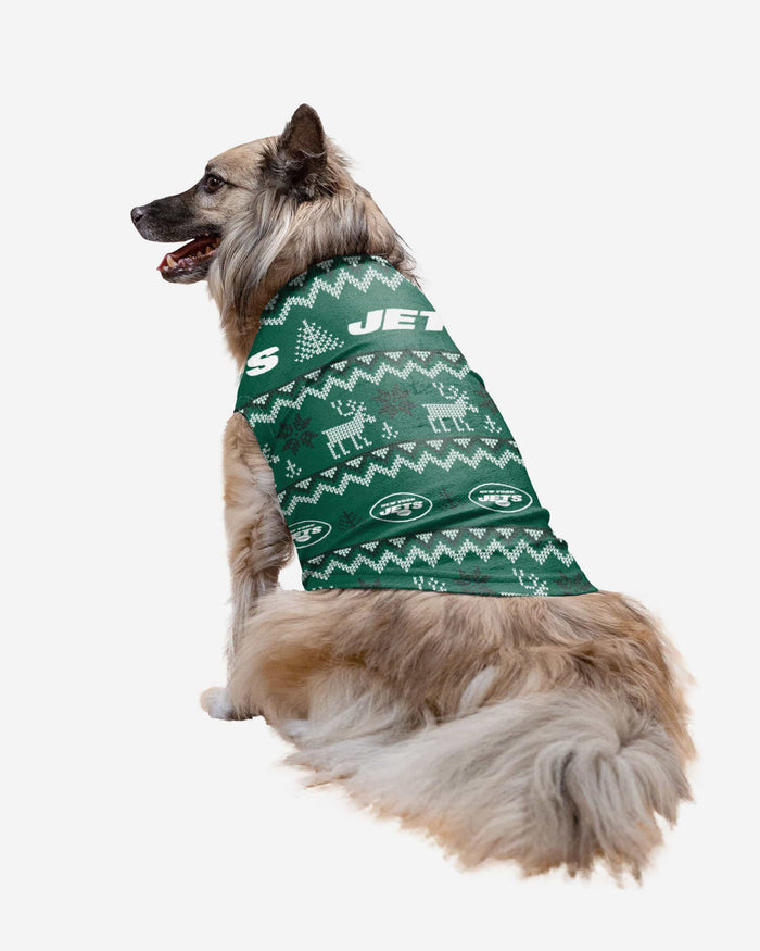 New York Jets Dog Family Holiday Ugly Sweater FOCO XS - FOCO.com