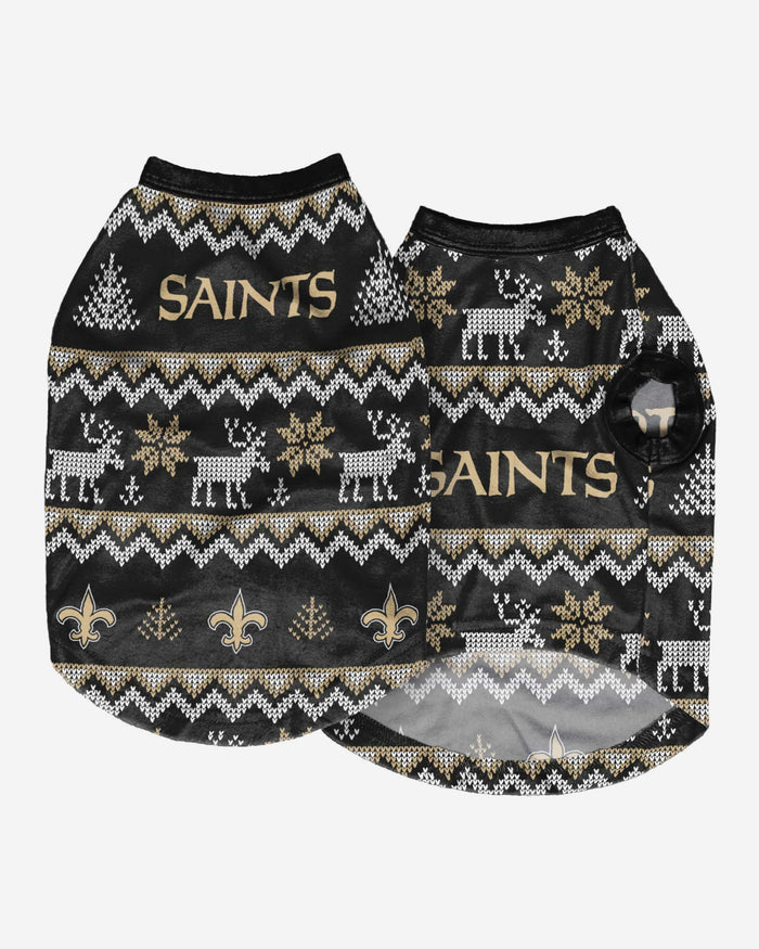 New Orleans Saints Dog Family Holiday Ugly Sweater FOCO - FOCO.com