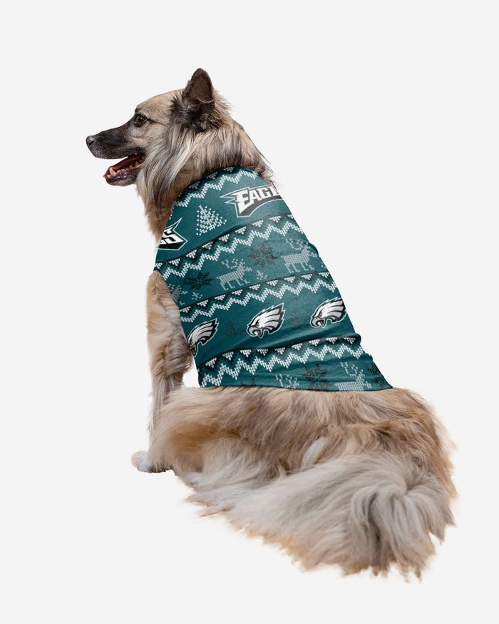 Philadelphia Eagles Dog Family Holiday Ugly Sweater FOCO XS - FOCO.com