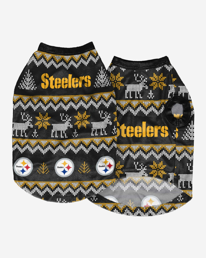 Pittsburgh Steelers Dog Family Holiday Ugly Sweater FOCO - FOCO.com