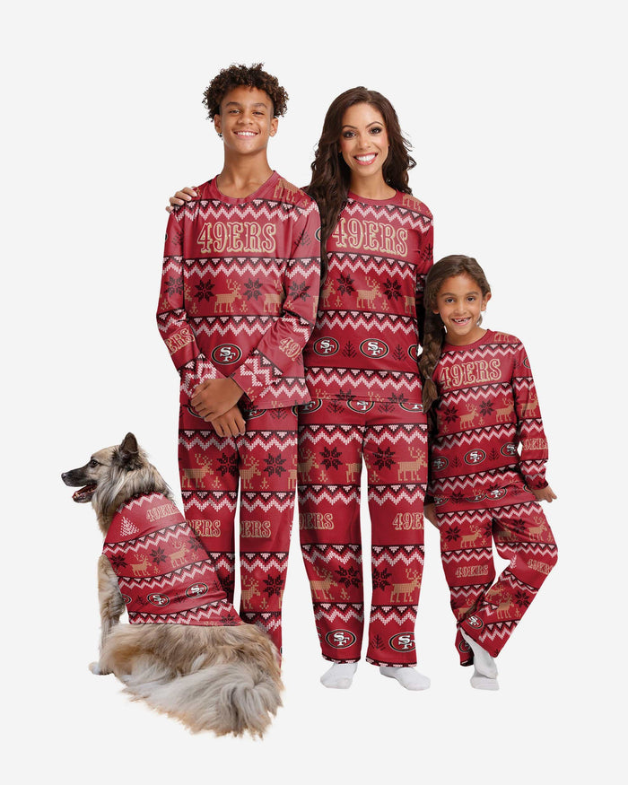 San Francisco 49ers Dog Family Holiday Ugly Sweater FOCO - FOCO.com