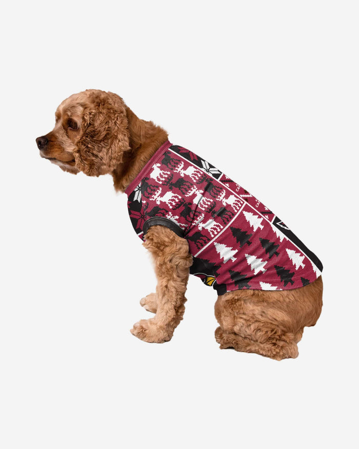 Arizona Cardinals Busy Block Dog Sweater FOCO XS - FOCO.com
