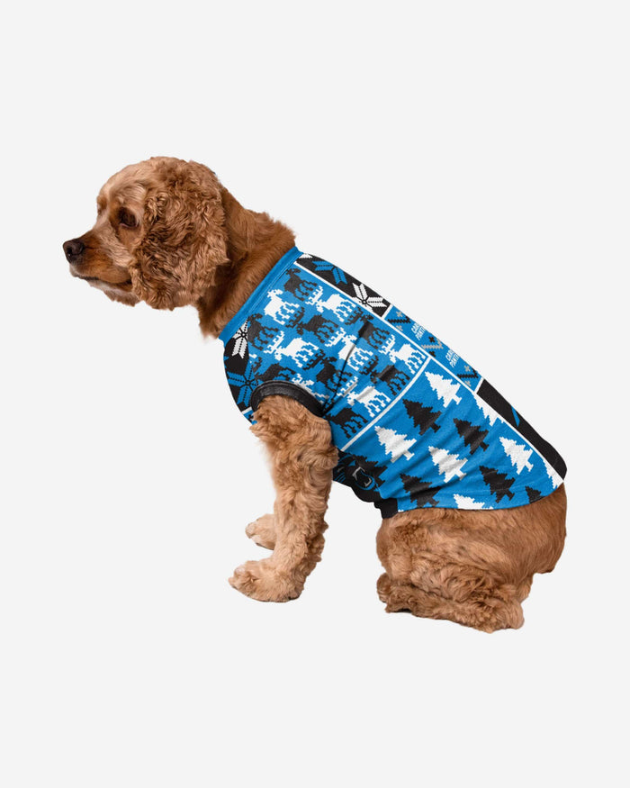 Carolina Panthers Busy Block Dog Sweater FOCO XS - FOCO.com