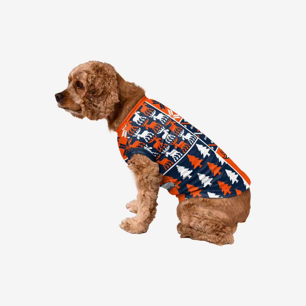 Denver Broncos Busy Block Dog Sweater FOCO XS - FOCO.com