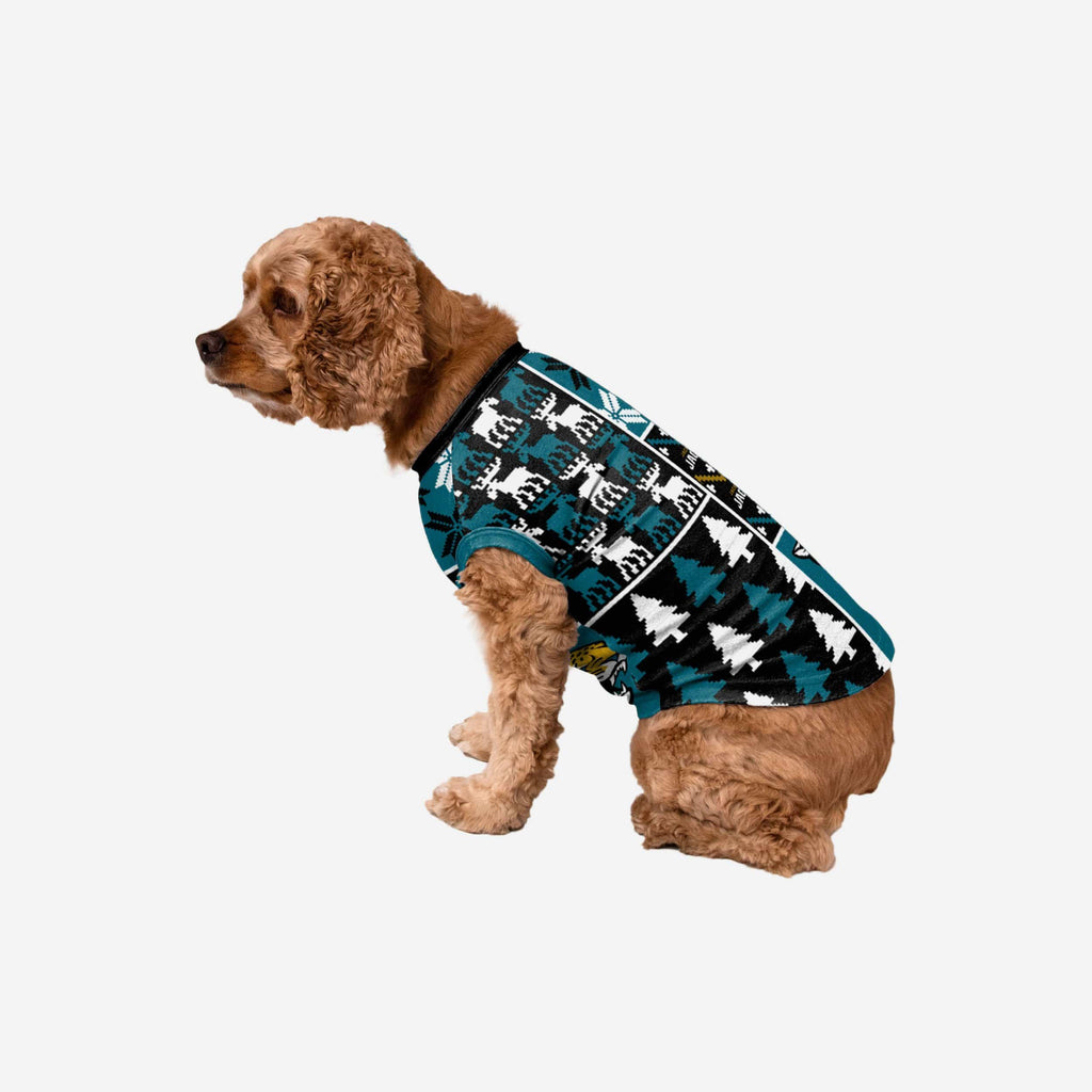 Jacksonville Jaguars Busy Block Dog Sweater FOCO XS - FOCO.com