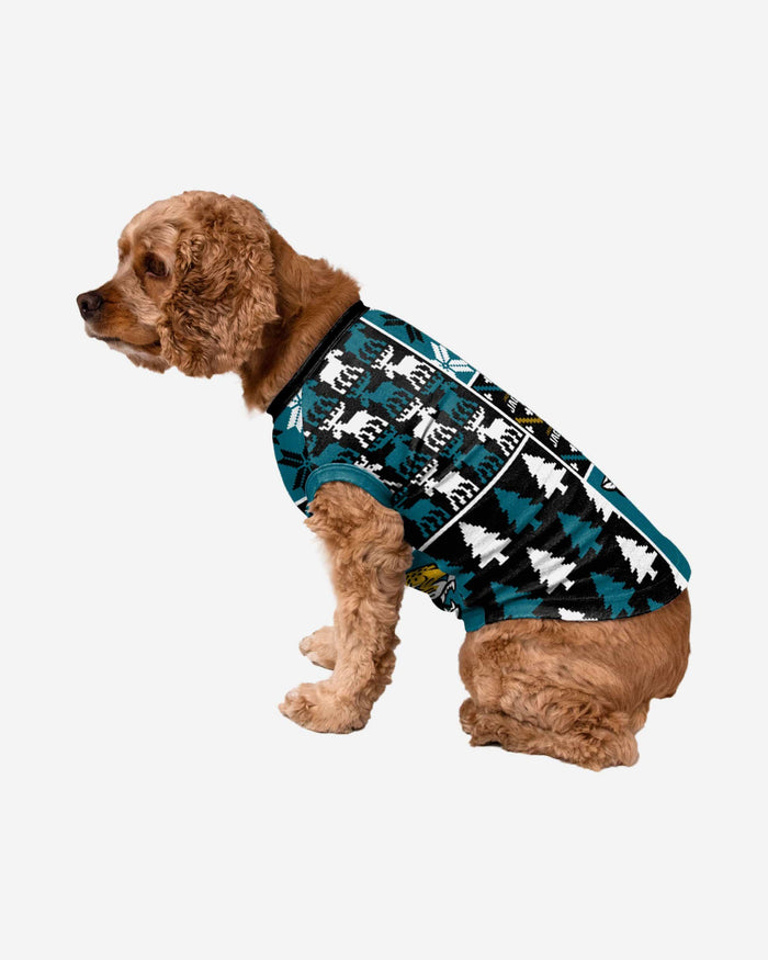 Jacksonville Jaguars Busy Block Dog Sweater FOCO XS - FOCO.com