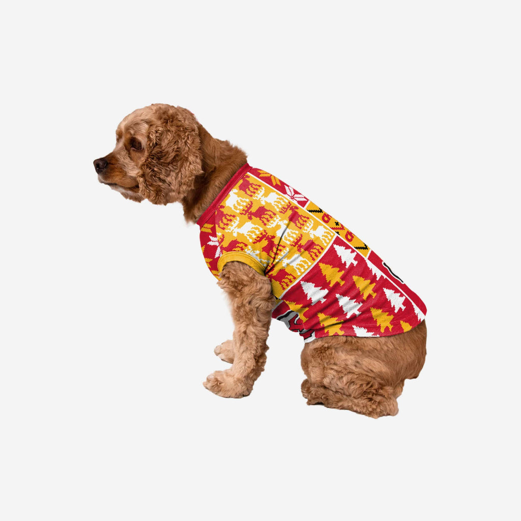 Kansas City Chiefs Busy Block Dog Sweater FOCO XS - FOCO.com