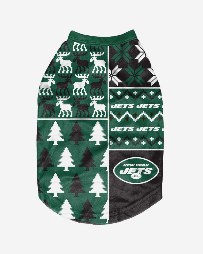 New York Jets Busy Block Dog Sweater FOCO - FOCO.com