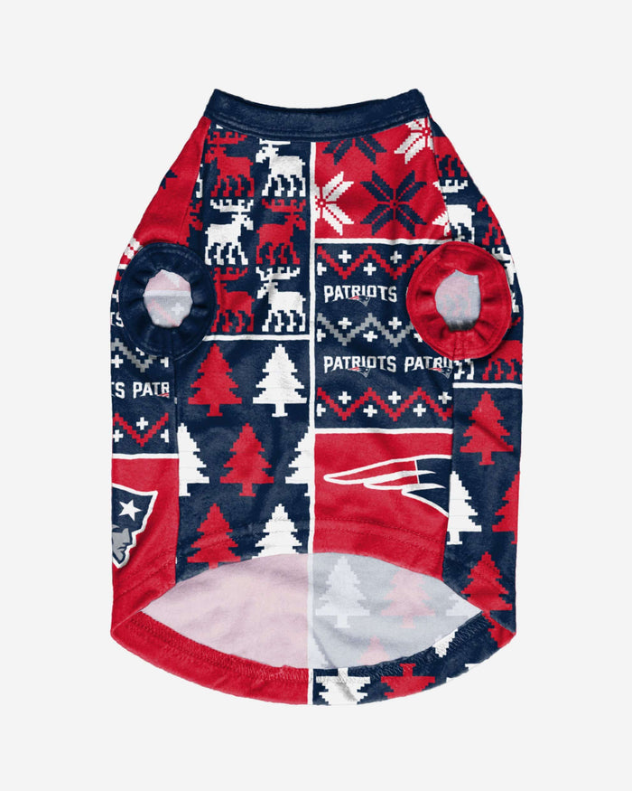 New England Patriots Busy Block Dog Sweater FOCO - FOCO.com