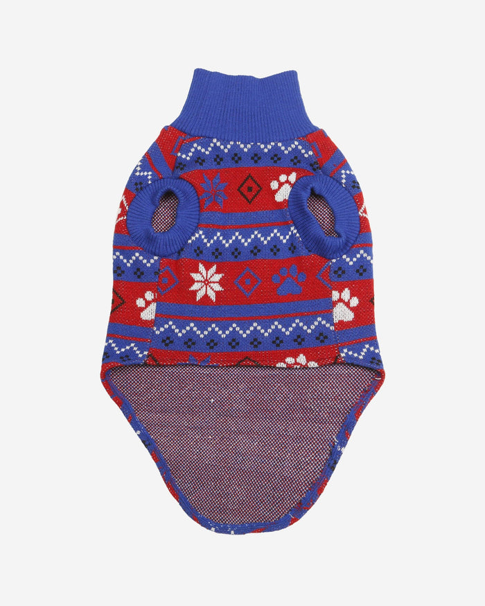 Buffalo Bills Knitted Holiday Dog Sweater FOCO - FOCO.com