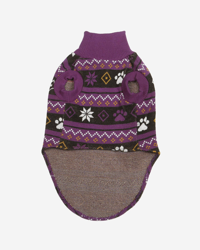 Baltimore Ravens Knitted Holiday Dog Sweater FOCO - FOCO.com