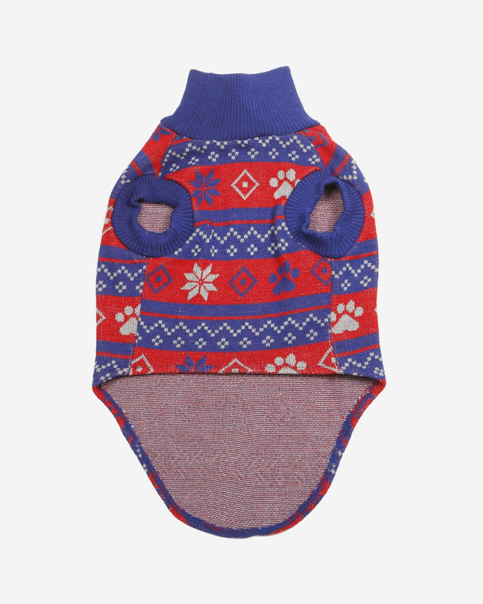 New York Giants Knitted Holiday Dog Sweater FOCO - FOCO.com