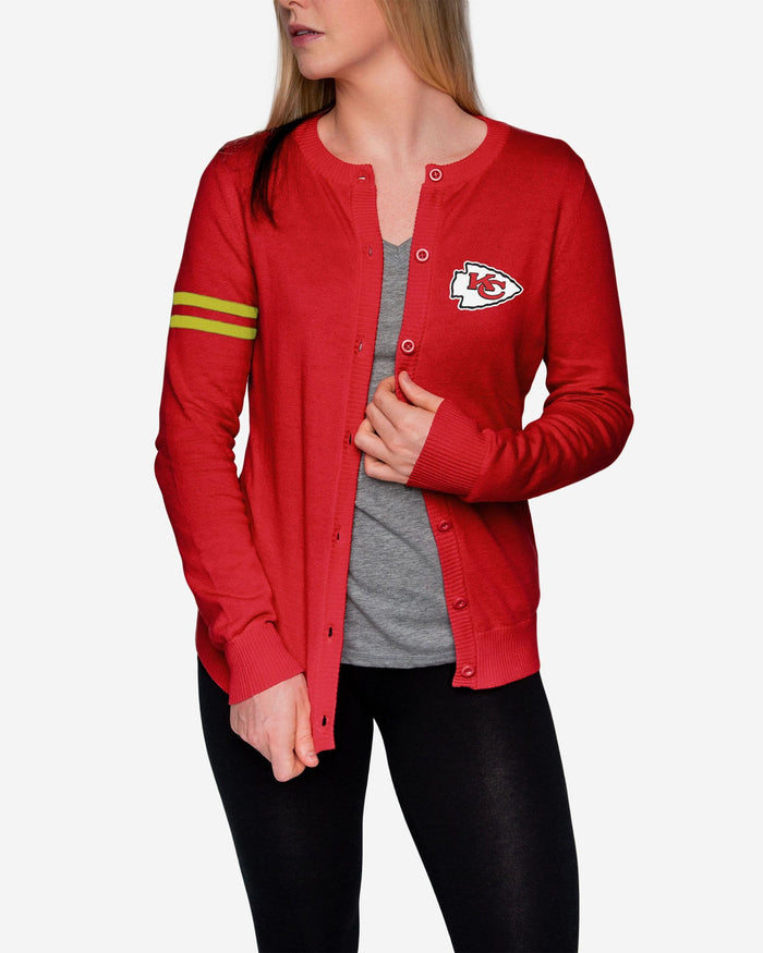 Kansas City Chiefs Womens Varsity Cardigan FOCO - FOCO.com