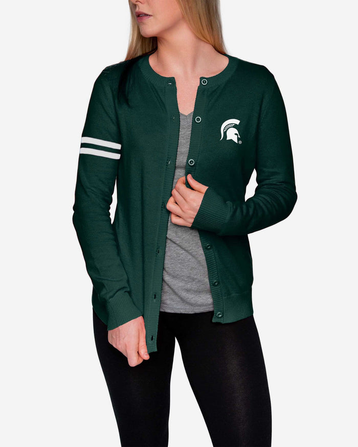 Michigan State Spartans Womens Varsity Cardigan FOCO - FOCO.com