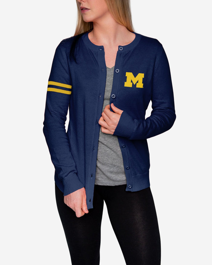 Michigan Wolverines Womens Varsity Cardigan FOCO - FOCO.com