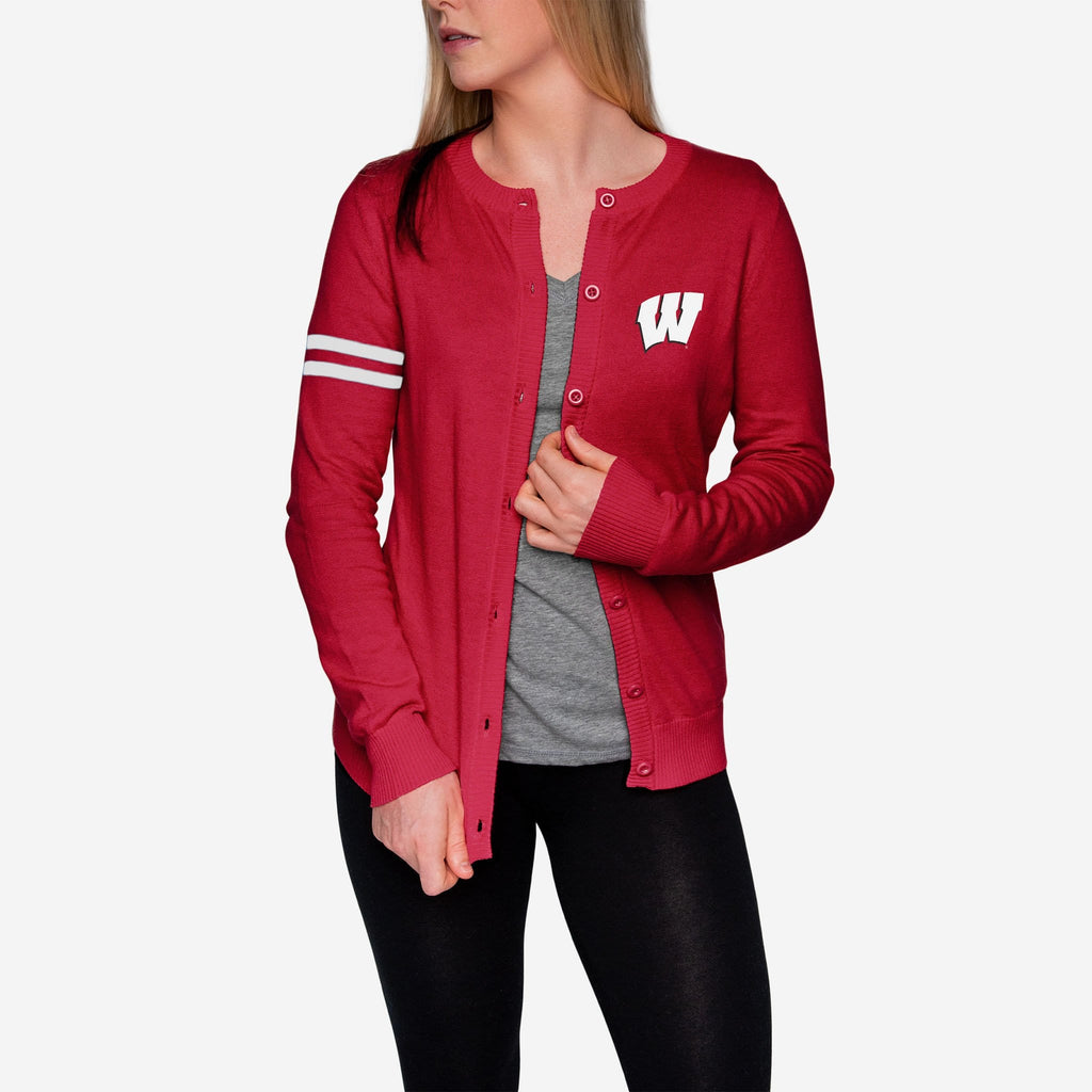 Wisconsin Badgers Womens Varsity Cardigan FOCO - FOCO.com