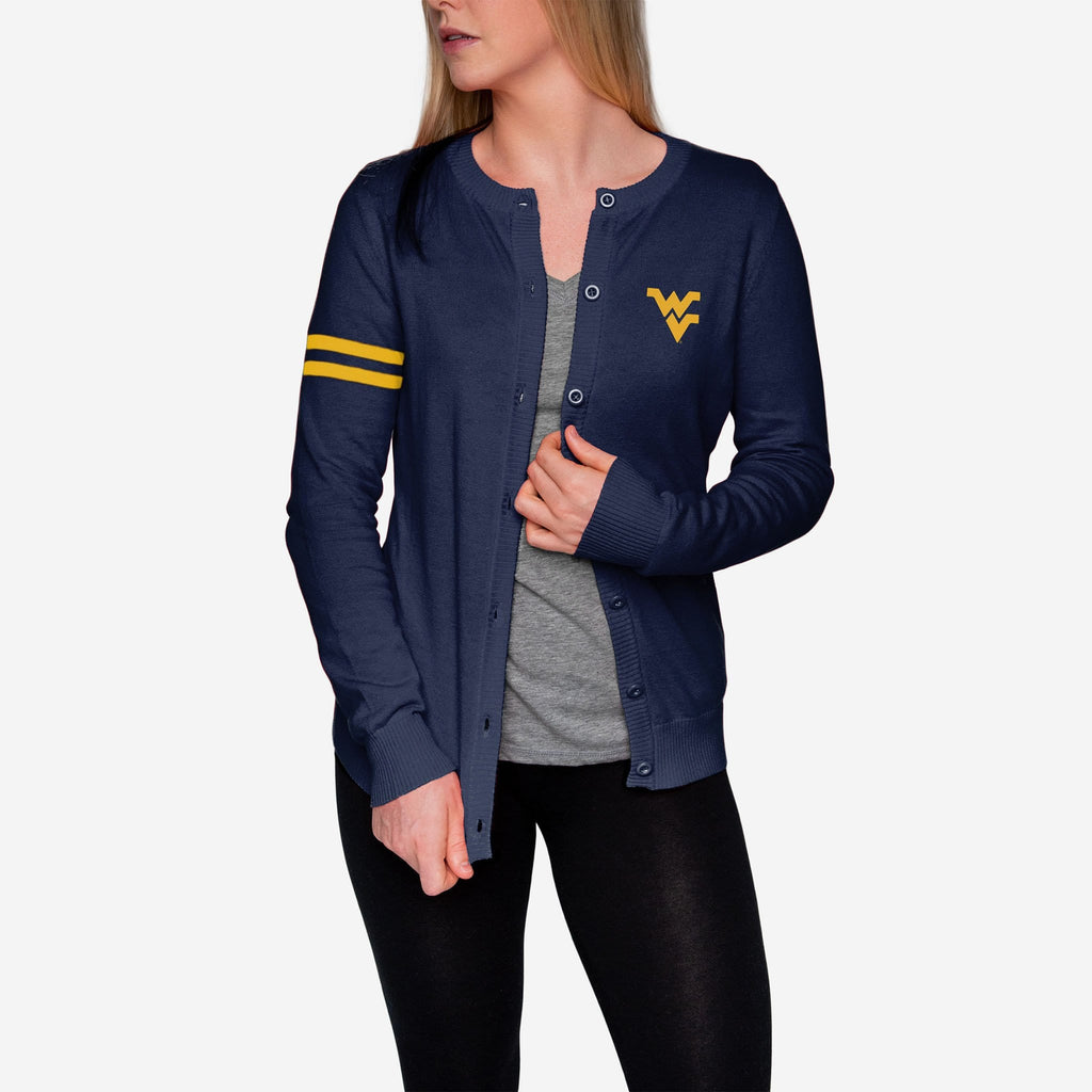 West Virginia Mountaineers Womens Varsity Cardigan FOCO - FOCO.com