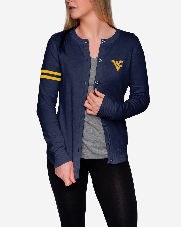 West Virginia Mountaineers Womens Varsity Cardigan FOCO - FOCO.com