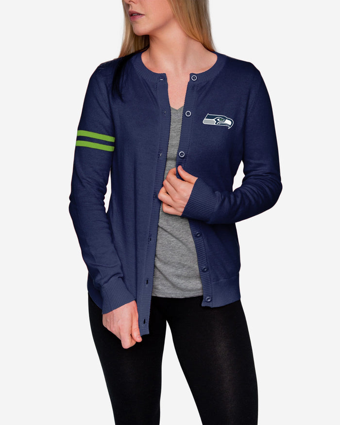 Seattle Seahawks Womens Varsity Cardigan FOCO - FOCO.com