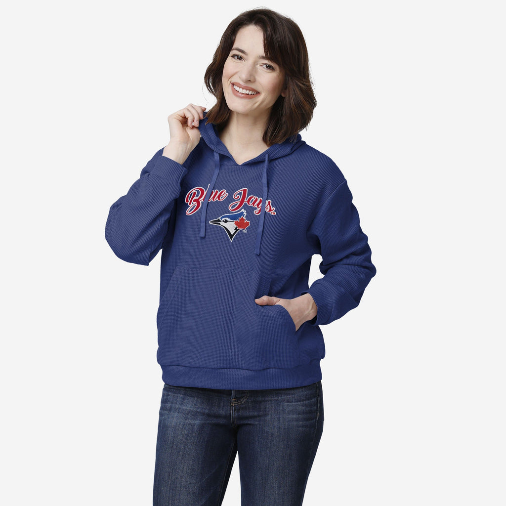 Toronto Blue Jays Womens Waffle Lounge Sweater FOCO S - FOCO.com