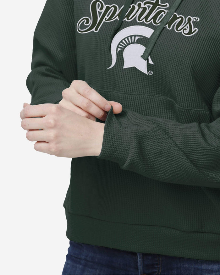 Michigan State Spartans Womens Waffle Lounge Sweater FOCO - FOCO.com