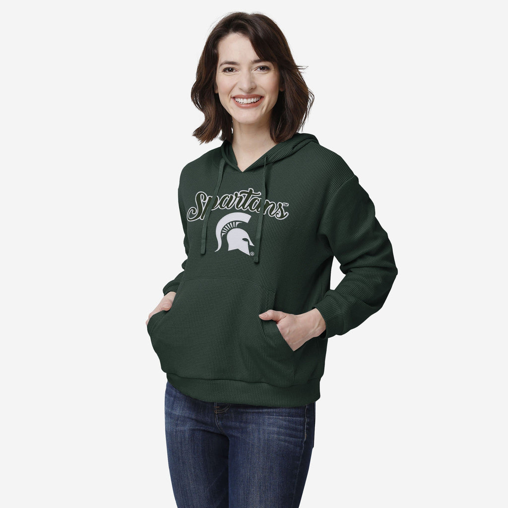 Michigan State Spartans Womens Waffle Lounge Sweater FOCO S - FOCO.com