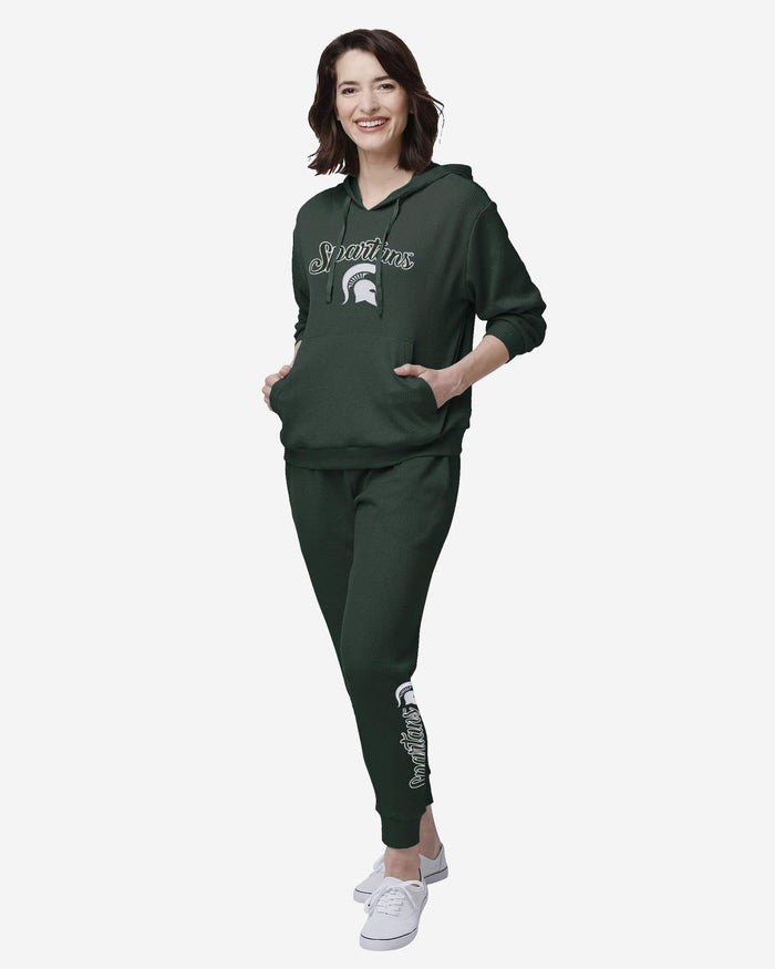 Michigan State Spartans Womens Waffle Lounge Sweater FOCO - FOCO.com