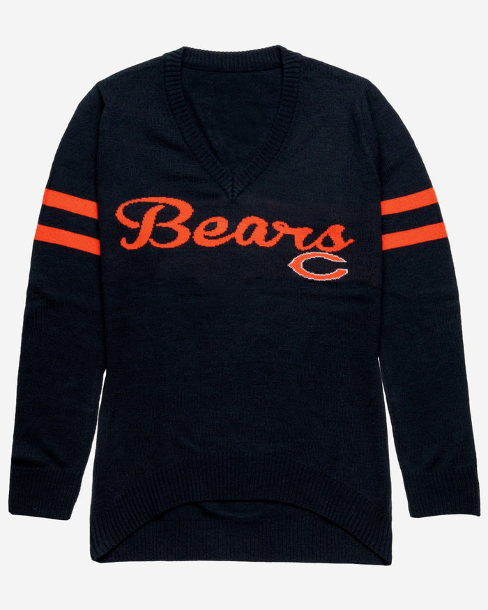 Chicago Bears Womens Vintage Stripe Sweater FOCO - FOCO.com