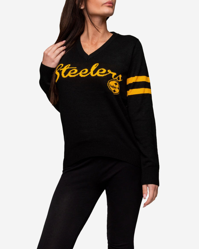 Pittsburgh Steelers Womens Vintage Stripe Sweater FOCO - FOCO.com