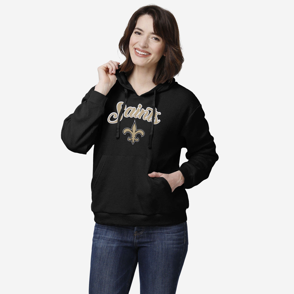 New Orleans Saints Womens Waffle Lounge Sweater FOCO S - FOCO.com