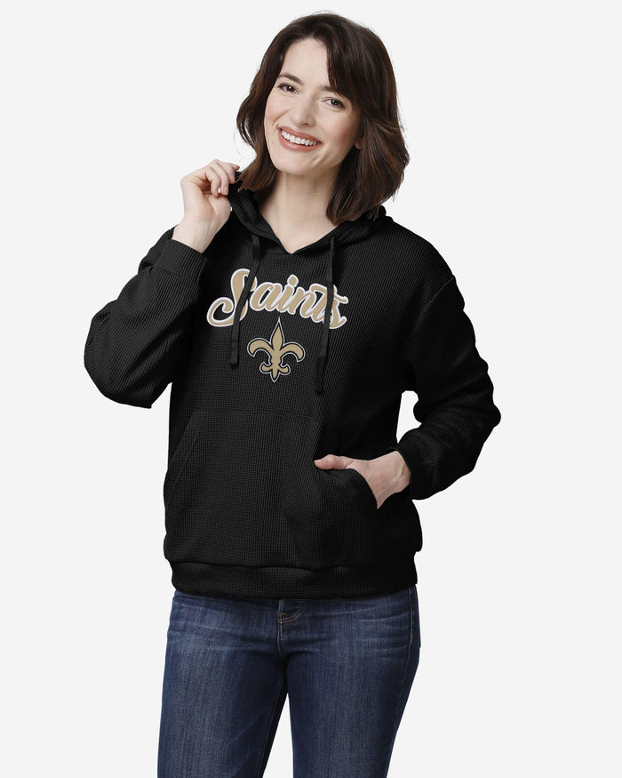 New Orleans Saints Womens Waffle Lounge Sweater FOCO S - FOCO.com