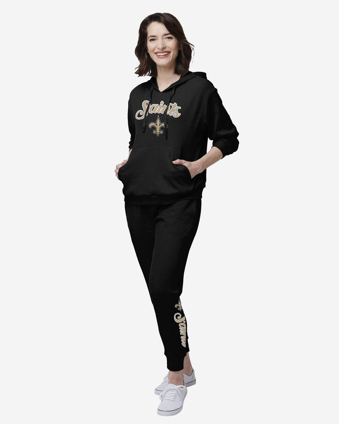 New Orleans Saints Womens Waffle Lounge Sweater FOCO - FOCO.com