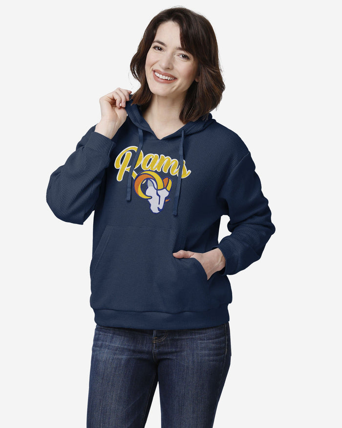 Los Angeles Rams Womens Waffle Lounge Sweater FOCO S - FOCO.com