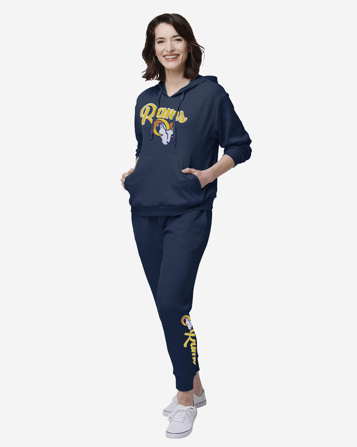 Los Angeles Rams Womens Waffle Lounge Sweater FOCO - FOCO.com