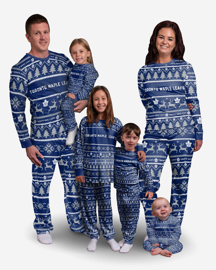 Toronto Maple Leafs Youth Family Holiday Pajamas FOCO - FOCO.com