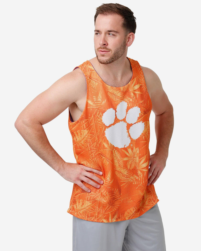 Clemson Tigers Reversible Floral Change-Up Sleeveless Top FOCO S - FOCO.com