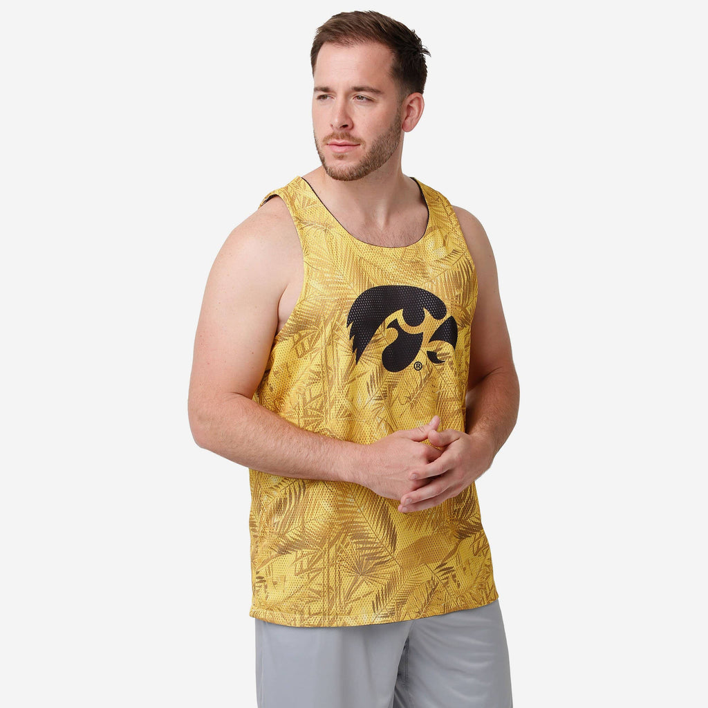 Iowa Hawkeyes Reversible Floral Change-Up Sleeveless Top FOCO S - FOCO.com