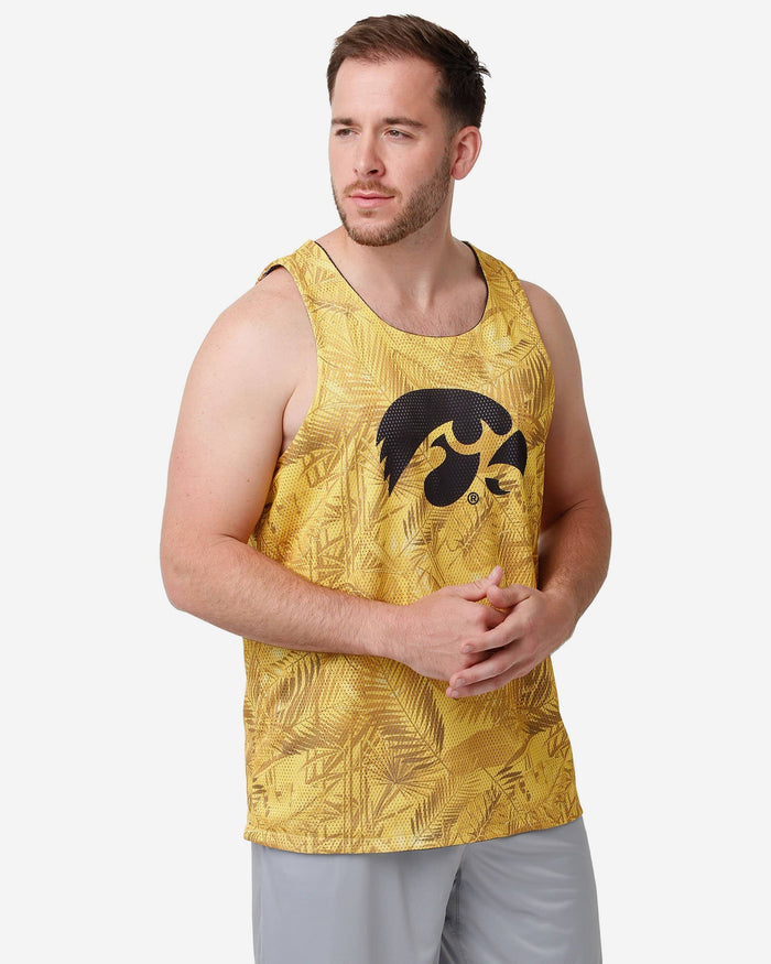 Iowa Hawkeyes Reversible Floral Change-Up Sleeveless Top FOCO S - FOCO.com