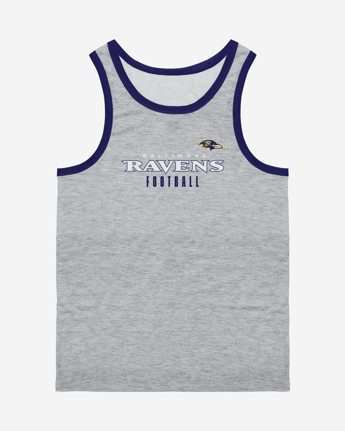 Baltimore Ravens Gray Wordmark Sleeveless Top FOCO - FOCO.com