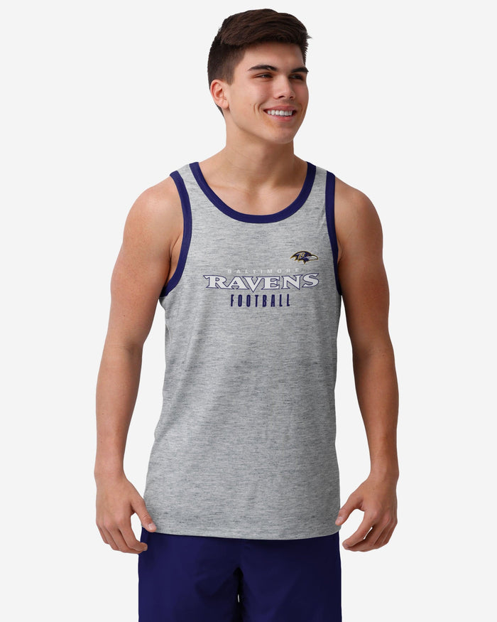 Baltimore Ravens Gray Wordmark Sleeveless Top FOCO S - FOCO.com