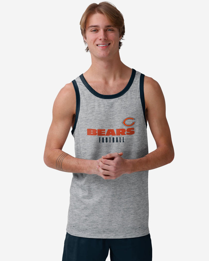 Chicago Bears Gray Wordmark Sleeveless Top FOCO S - FOCO.com