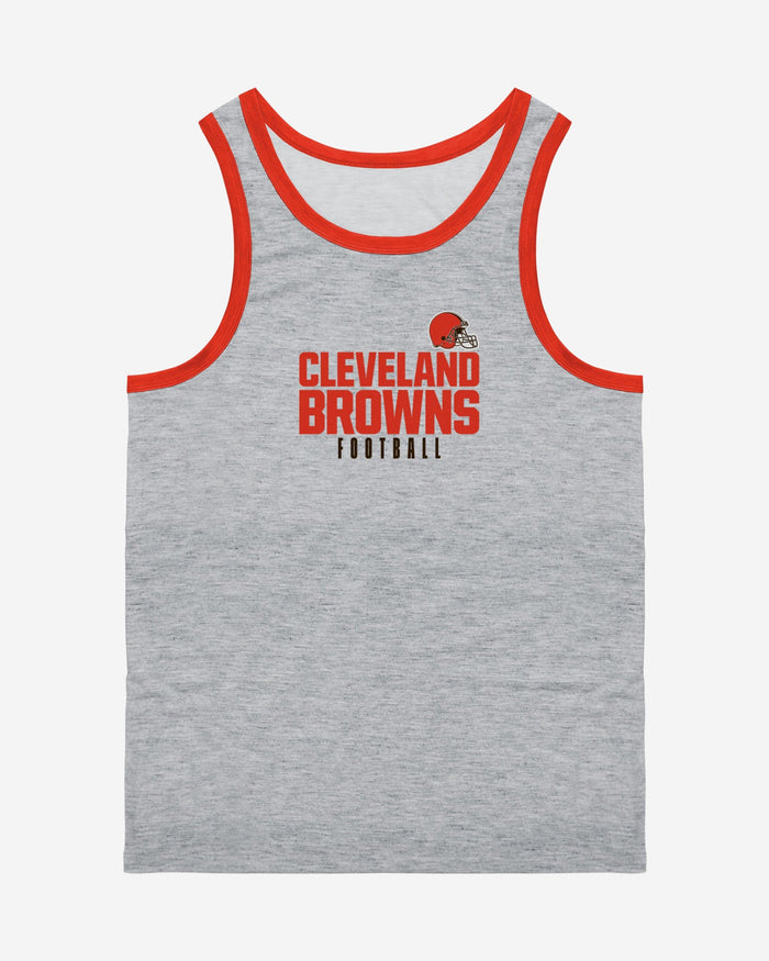 Cleveland Browns Gray Wordmark Sleeveless Top FOCO - FOCO.com