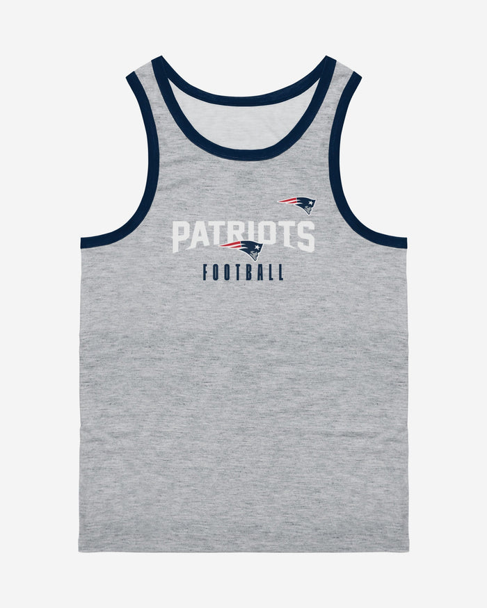 New England Patriots Gray Wordmark Sleeveless Top FOCO - FOCO.com