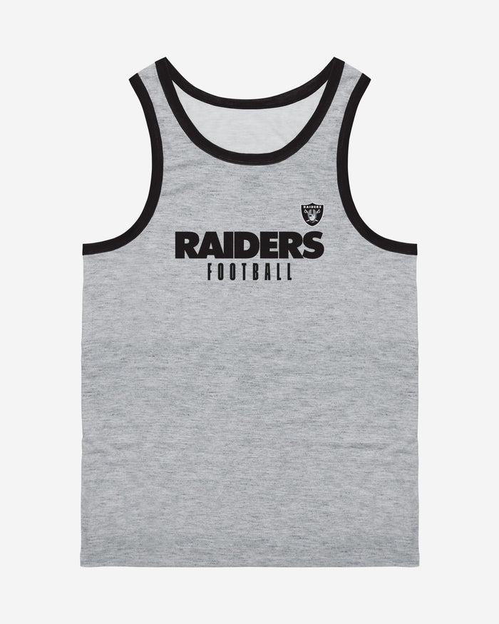 Las Vegas Raiders Gray Wordmark Sleeveless Top FOCO - FOCO.com