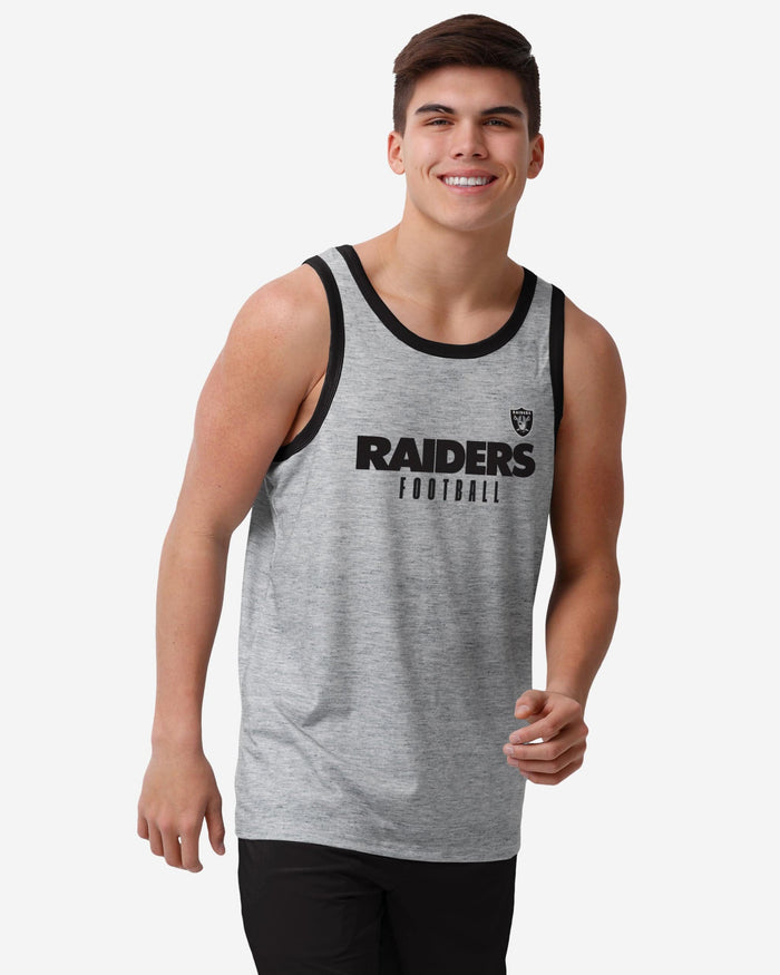 Las Vegas Raiders Gray Wordmark Sleeveless Top FOCO S - FOCO.com