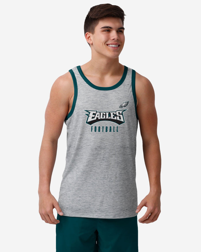 Philadelphia Eagles Gray Wordmark Sleeveless Top FOCO S - FOCO.com