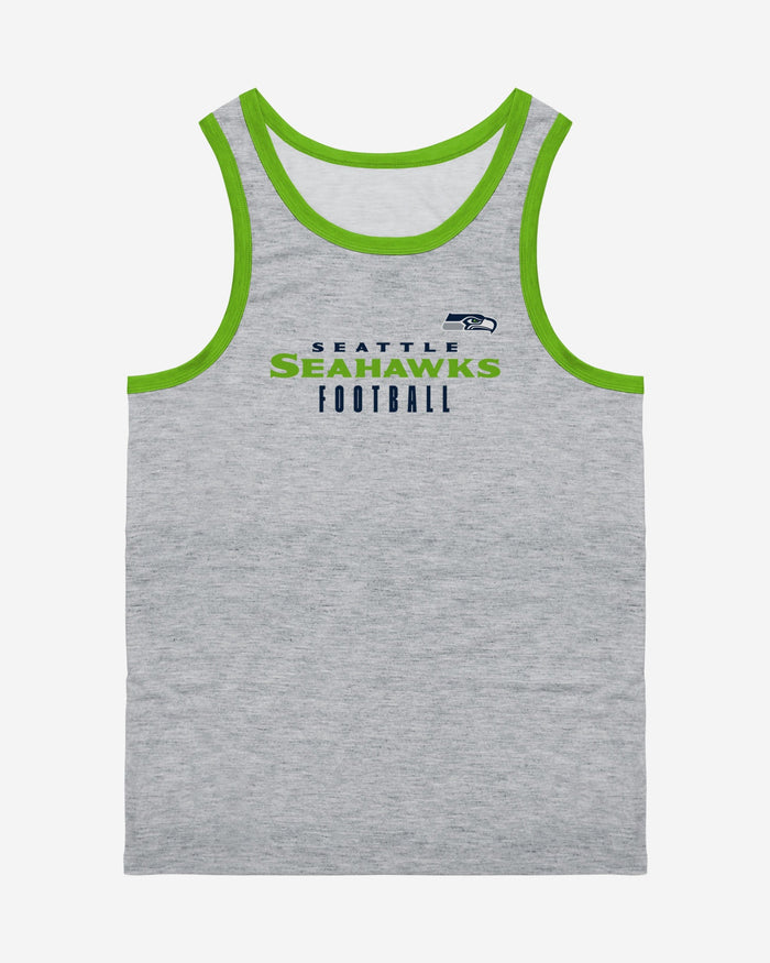 Seattle Seahawks Gray Wordmark Sleeveless Top FOCO - FOCO.com