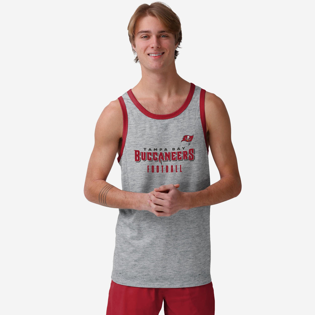 Tampa Bay Buccaneers Gray Wordmark Sleeveless Top FOCO S - FOCO.com